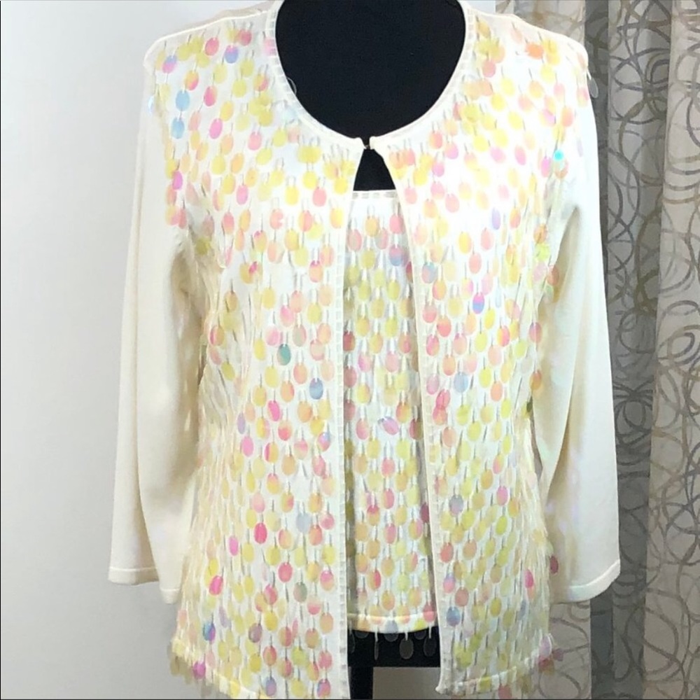 Elegant Iridescent Sequins 2 piece top
